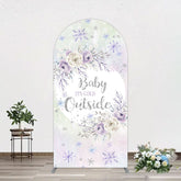 Lofaris Snowflake Floral Baby Is Cold Outside Arch Backdrop